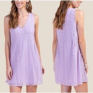 NWT Elegant Lavender Lace Dress